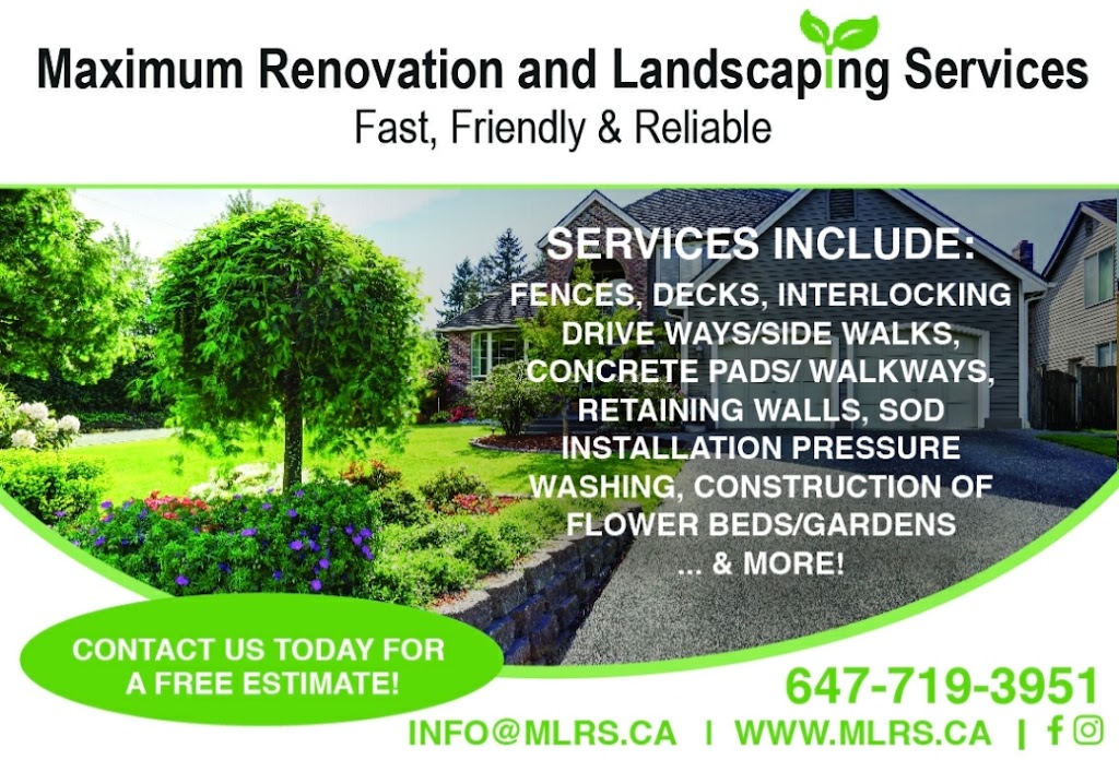 Maximum Landscaping Services | 44 Wellesworth Dr, Etobicoke, ON M9C 4E8, Canada | Phone: (647) 719-3951