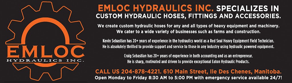 Emloc Hydraulics Inc. | 2-610 Main St, Ile des Chênes, MB R0A 0T0, Canada | Phone: (204) 878-4221