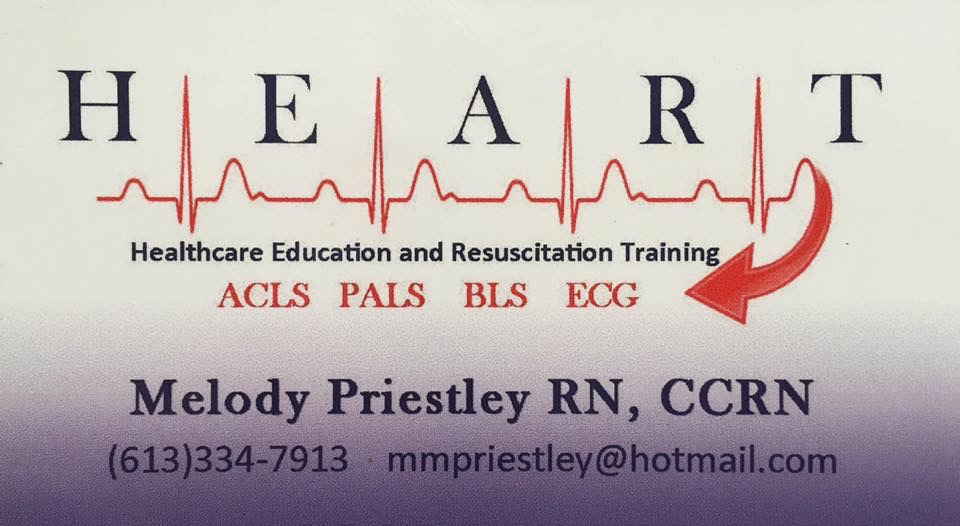 HEART - Healthcare Education and Resuscitation Training | 1710 Zion Line, Millbrook, ON L0A 1G0, Canada | Phone: (613) 334-7913