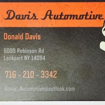 Davis Automotive | 6099 Robinson Rd, Lockport, NY 14094, USA | Phone: (716) 210-3342