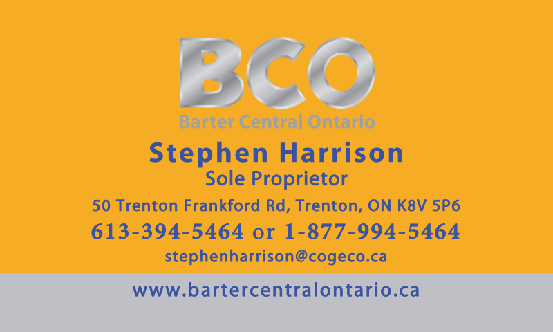 BARTER CENTRAL ONTARIO | 50 Trenton Frankford Rd, Trenton, ON K8V 5P6, Canada | Phone: (877) 994-5464