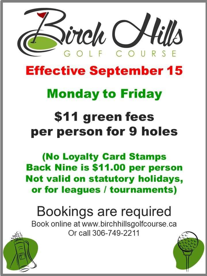 Birch Hills Golf Course | Alex, Dunn Road, Birch Hills, SK S0J 0G0, Canada | Phone: (306) 749-2211