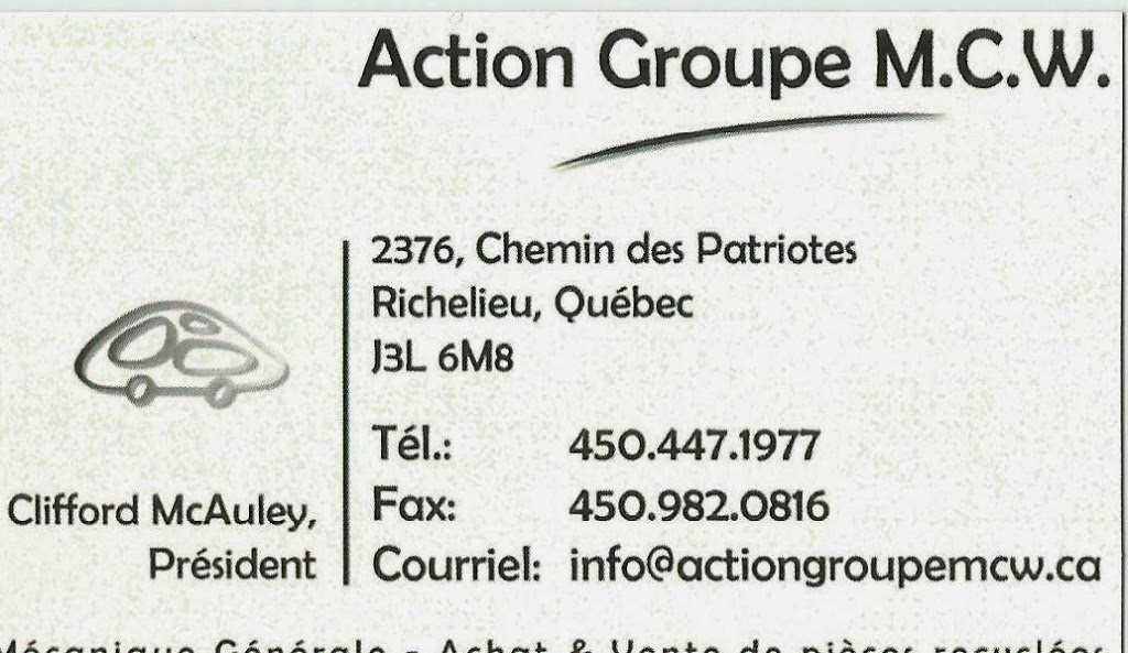 Action Groupe MCW | 2376 Chemin des Patriotes, Richelieu, QC J3L 6M8, Canada | Phone: (450) 447-1977