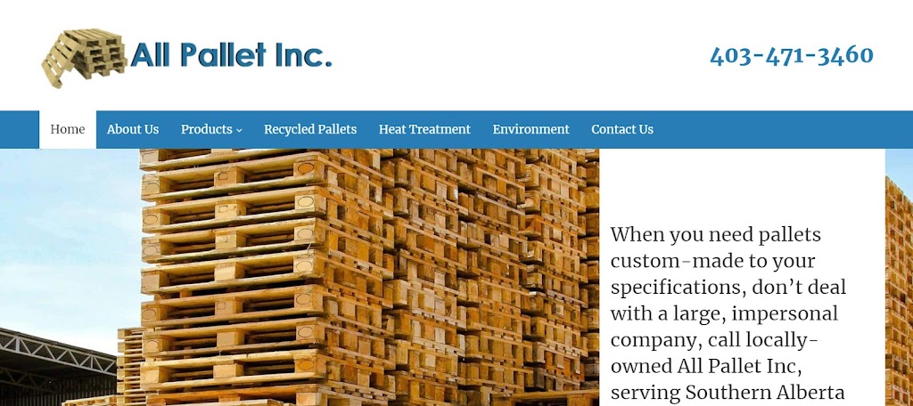 All Pallet Inc | 88 Governor Dr SW, Calgary, AB T3E 4Y9, Canada | Phone: (403) 471-3460