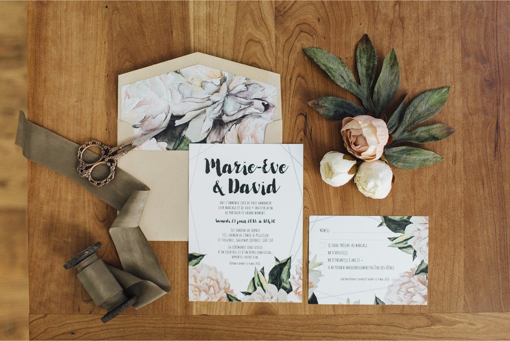 Charlotte & Cie - Faire-part, invitation et papeterie de mariage | 119 Rang du Bord de lEau S, Saint-Marcel-de-Richelieu, QC J0H 1T0, Canada | Phone: (450) 250-2989