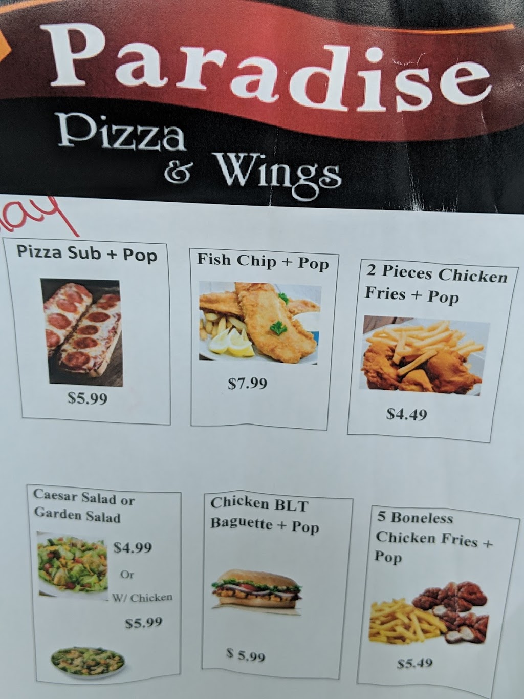 Paradise Pizza & Wings | 3232 Steeles Ave W #12, Concord, ON L4K 4C8, Canada | Phone: (905) 669-7679