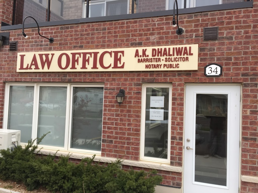 Amaninder Dhaliwal, Barrister, Solicitor & Notary Public | 34 Sky Harbour Dr, Brampton, ON L6Y 0V6, Canada | Phone: (905) 497-0977