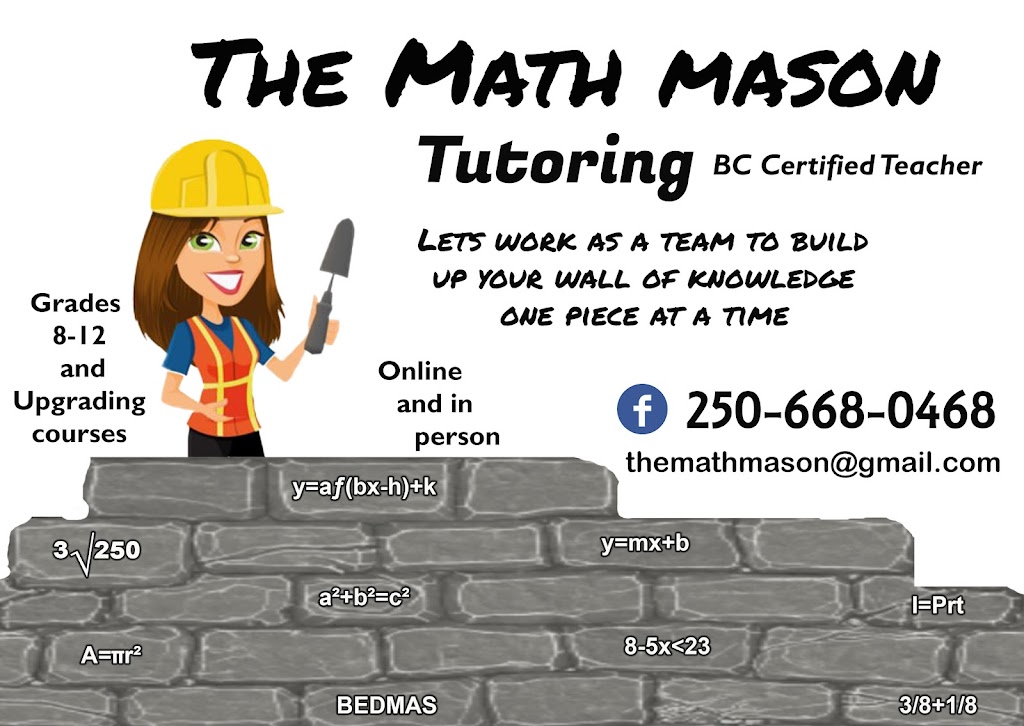 The Math Mason | Westhill Pl, Nanaimo, BC V9R 6M9, Canada | Phone: (250) 668-0468