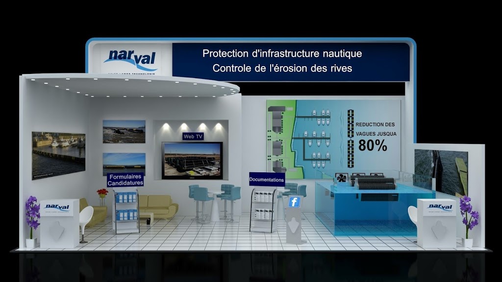 Brise-lames NARVAL technologie/ Narvalbreakwater Technology | 4775 Rue Saint-Georges, Lévis, QC G6W 1C7, Canada | Phone: (418) 835-4178