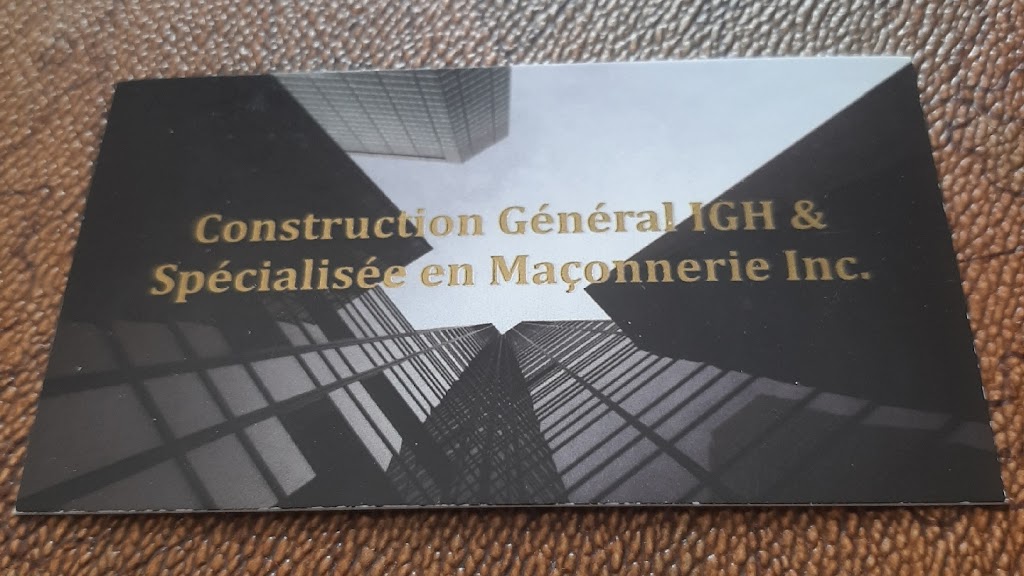 Construction Général Igh & Spécialisée En Maçonnerie Inc. | 863 Rue de Gentilly E Appt.2, Longueuil, QC J4J 4L2, Canada | Phone: (514) 567-5367