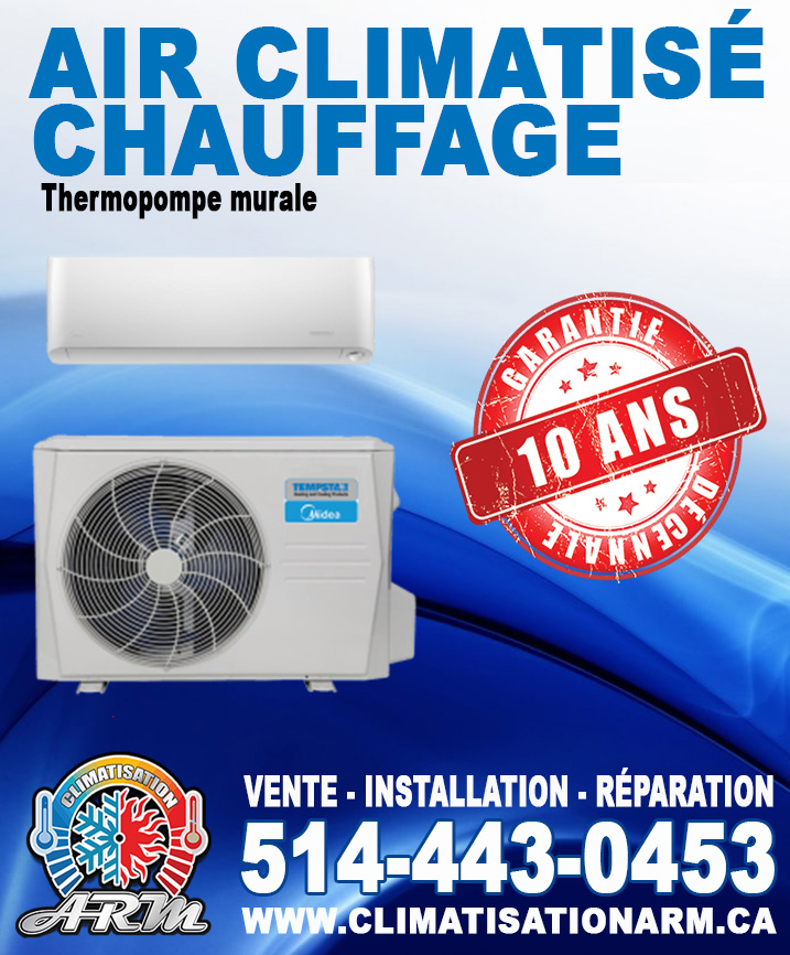 Climatisation ARM | 1337 Rue du Relais, Laval, QC H7Y 1Z7, Canada | Phone: (514) 443-0453