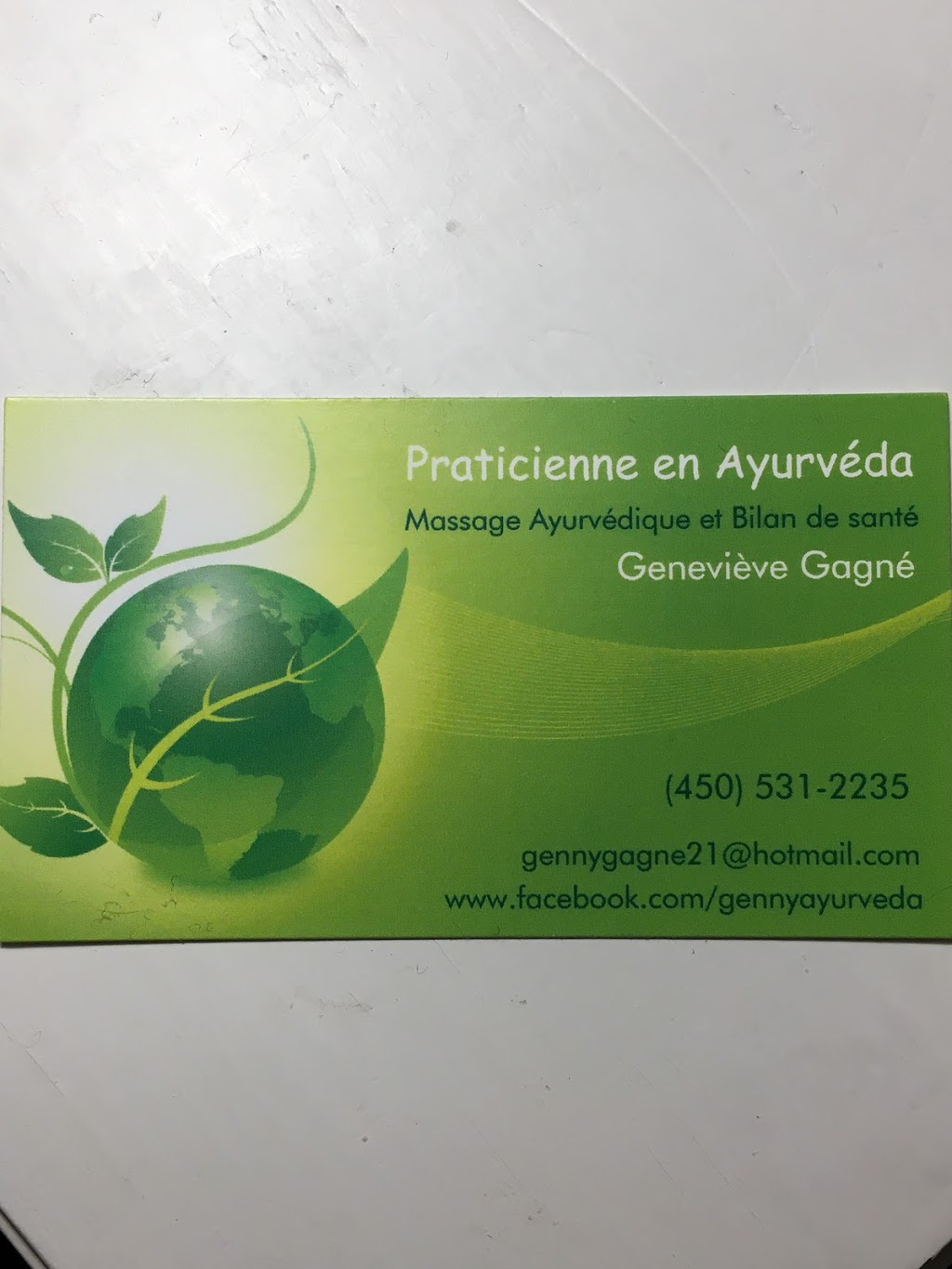 Thérapeute en Ayurvéda et Massage ayurvédique (Bilan de santé, Nutrition, Bien-être)-Geneviève Gagné | 101 Rue Albert suite101, Cowansville, QC J2K 2W4, Canada | Phone: (450) 531-2235