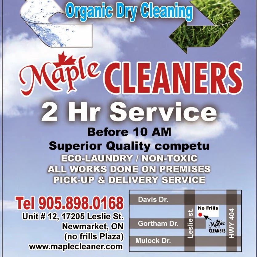 Maple Cleaners | 17205 Leslie St Unit 12, Newmarket, ON L3Y 8E4, Canada | Phone: (905) 898-0168