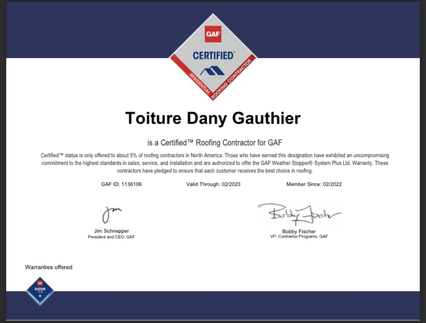 Dany Gauthier Roofing | 8731 Rang Saint-Mathieu, Shawinigan, QC G0X 1L0, Canada | Phone: (514) 377-3650