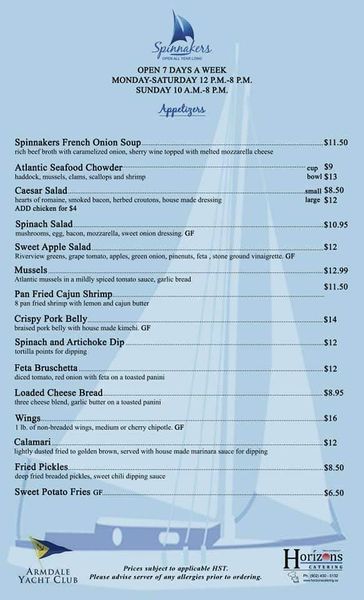 Spinnakers Restaurant | 75 Burgee Run, Halifax, NS B3P 2B3, Canada | Phone: (902) 477-4617