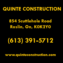 Quinte Construction | 252 Old Madoc Rd, Foxboro, ON K0K 2B0, Canada | Phone: (613) 391-5712