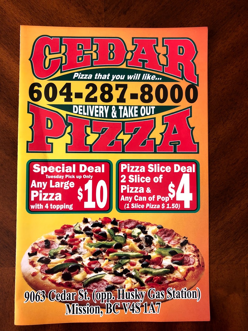 CEDAR PIZZA | 9063 Cedar St, Mission, BC V4S 1A7, Canada | Phone: (604) 287-8000