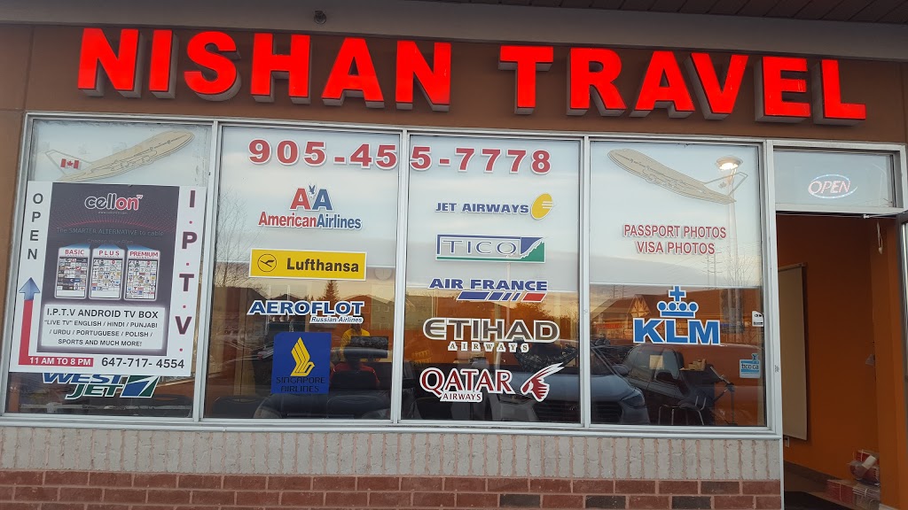 Nishan Travel & Tours Inc | 503 Ray Lawson Blvd #9, Brampton, ON L6Y 0N2, Canada | Phone: (905) 455-7778