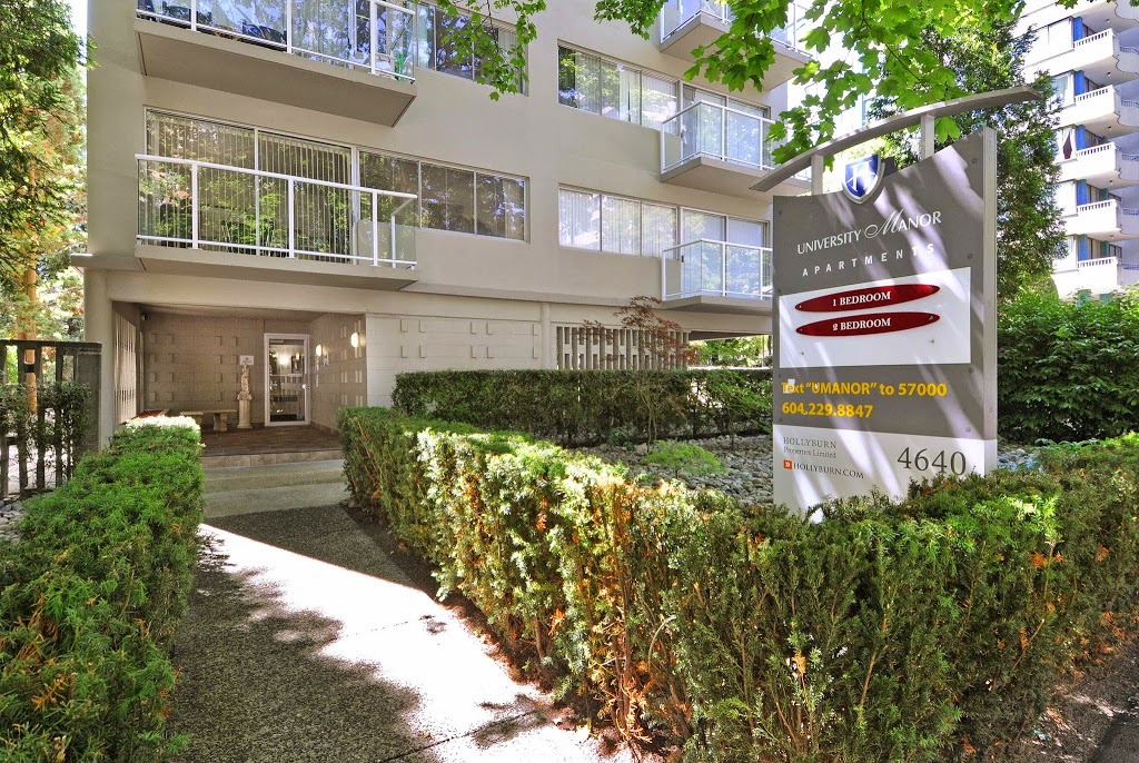 University Manor Rental Apartments | 4640 W 10th Ave, Vancouver, BC V6R 2J5, Canada | Phone: (604) 261-9460