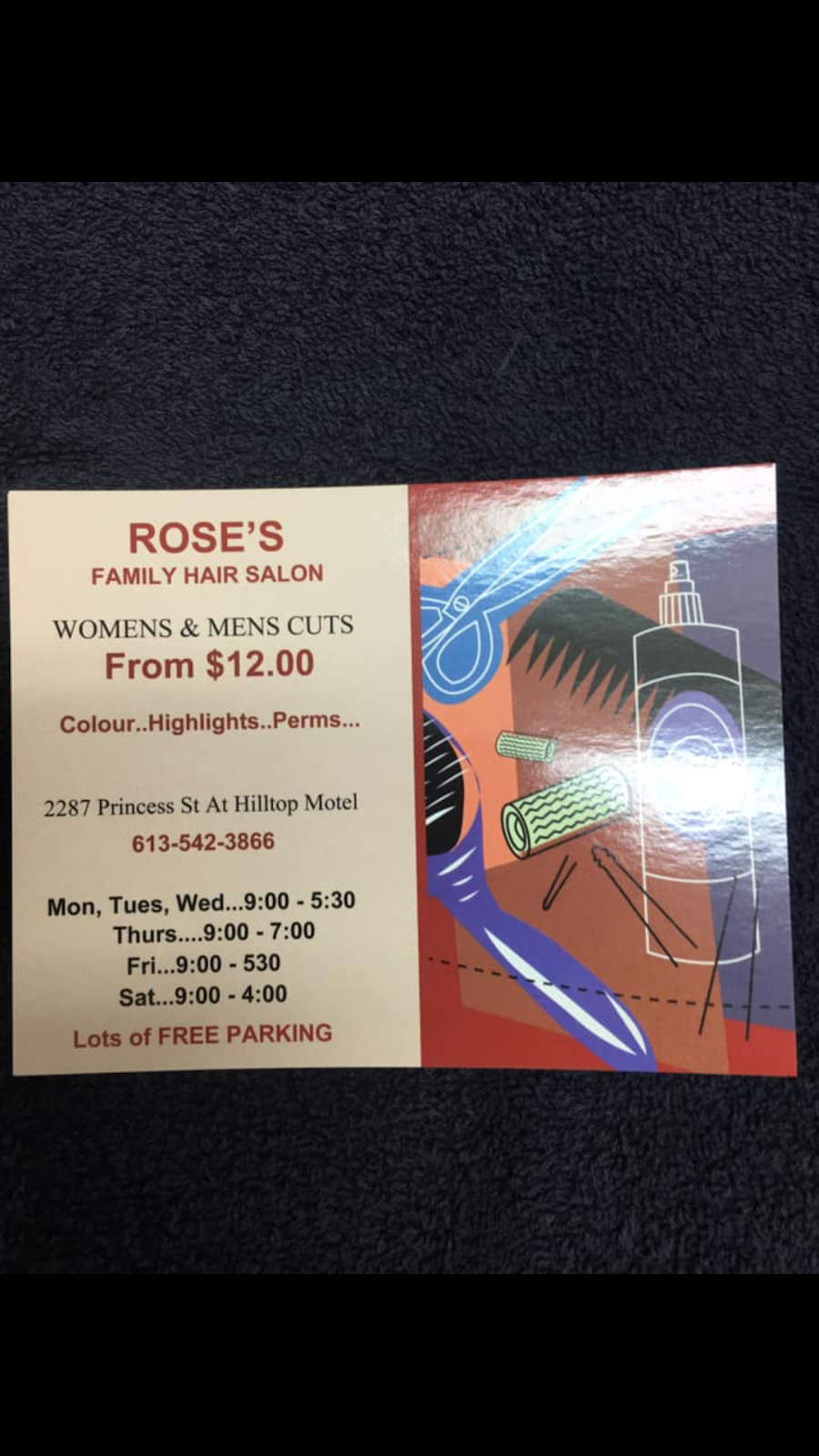 Roses Hair Salon | 2287 Princess St #2, Kingston, ON K7M 3G1, Canada | Phone: (613) 542-3866