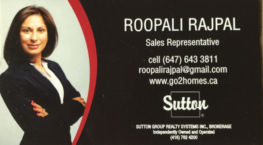 Roopali Rajpal Realty | 2186 Bloor St W, Toronto, ON M6S 1N3, Canada | Phone: (647) 643-3811