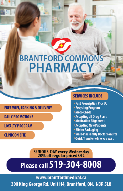 Brantford Commons Medical Centre&Pharmacy | 300 King George Rd h4, Brantford, ON N3R 5L8, Canada | Phone: (519) 304-8010