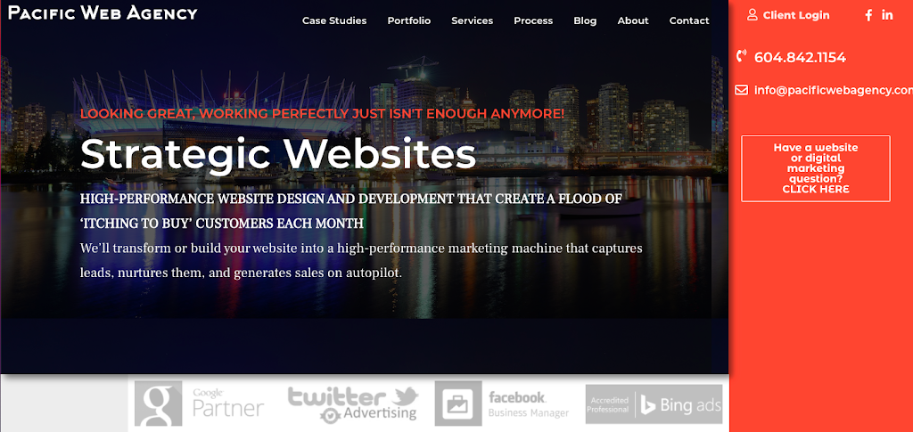 Pacific Web Agency | 16352 96 Ave, Surrey, BC V4N 2C1, Canada | Phone: (604) 842-1154