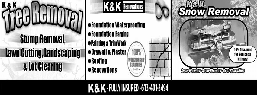 K & K Tree & Stump Removal & Lawn Cutting | 502 Martin St, Pembroke, ON K8A 3J3, Canada | Phone: (613) 585-8380