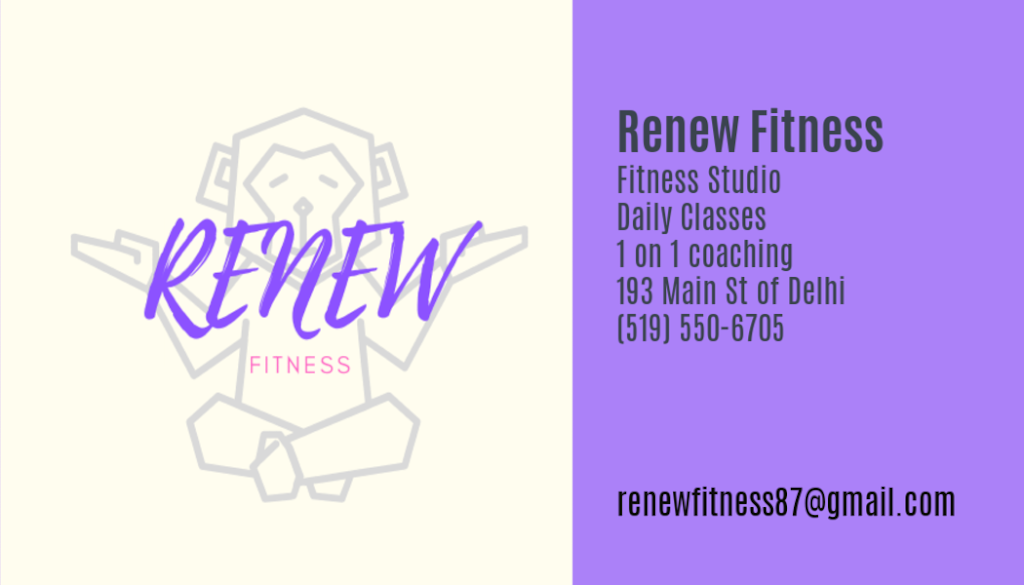 Renew Fitness | 193 Main Street of Delhi, Delhi, ON N4B 2M3, Canada | Phone: (519) 550-6705