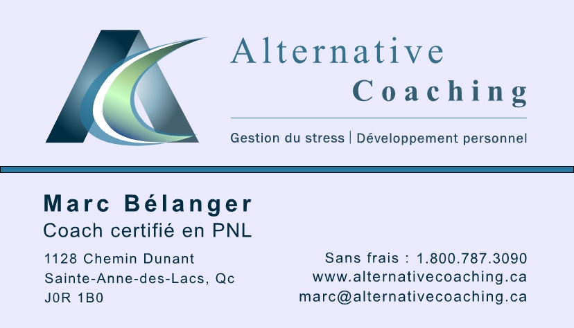 Alternative Coaching - Marc Bélanger | 1128 Chem. Dunant S, Sainte-Anne-des-Lacs, QC J0R 1B0, Canada | Phone: (514) 773-6219