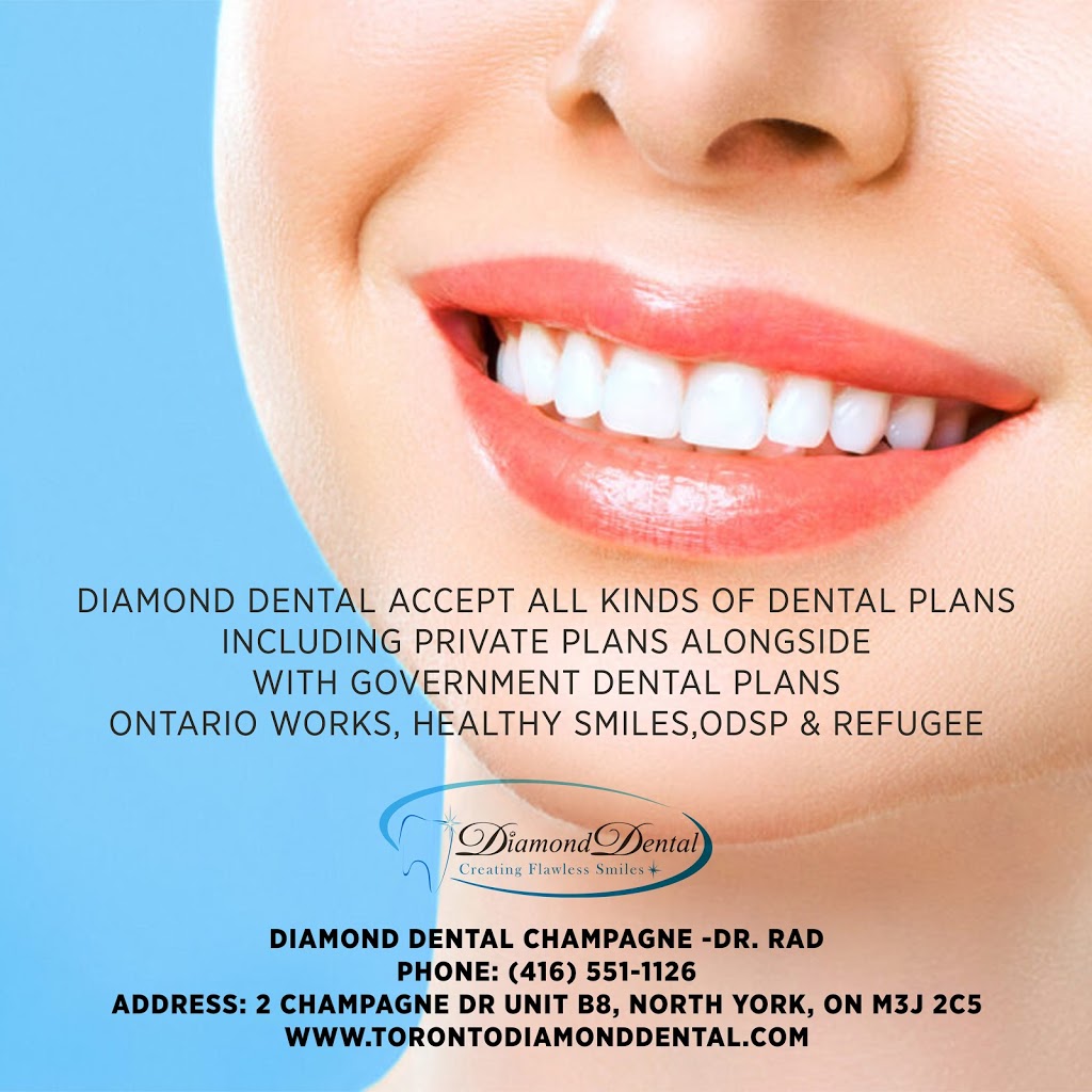 Diamond Dental Champagne | 2 Champagne Dr Unit B8, North York, ON M3J 2C5, Canada | Phone: (416) 551-1126