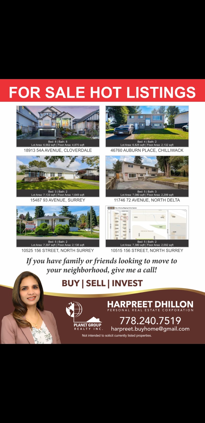 Harpreet Dhillon Realtor | 6399 166 St, Surrey, BC V3S 0W2, Canada | Phone: (778) 240-7519