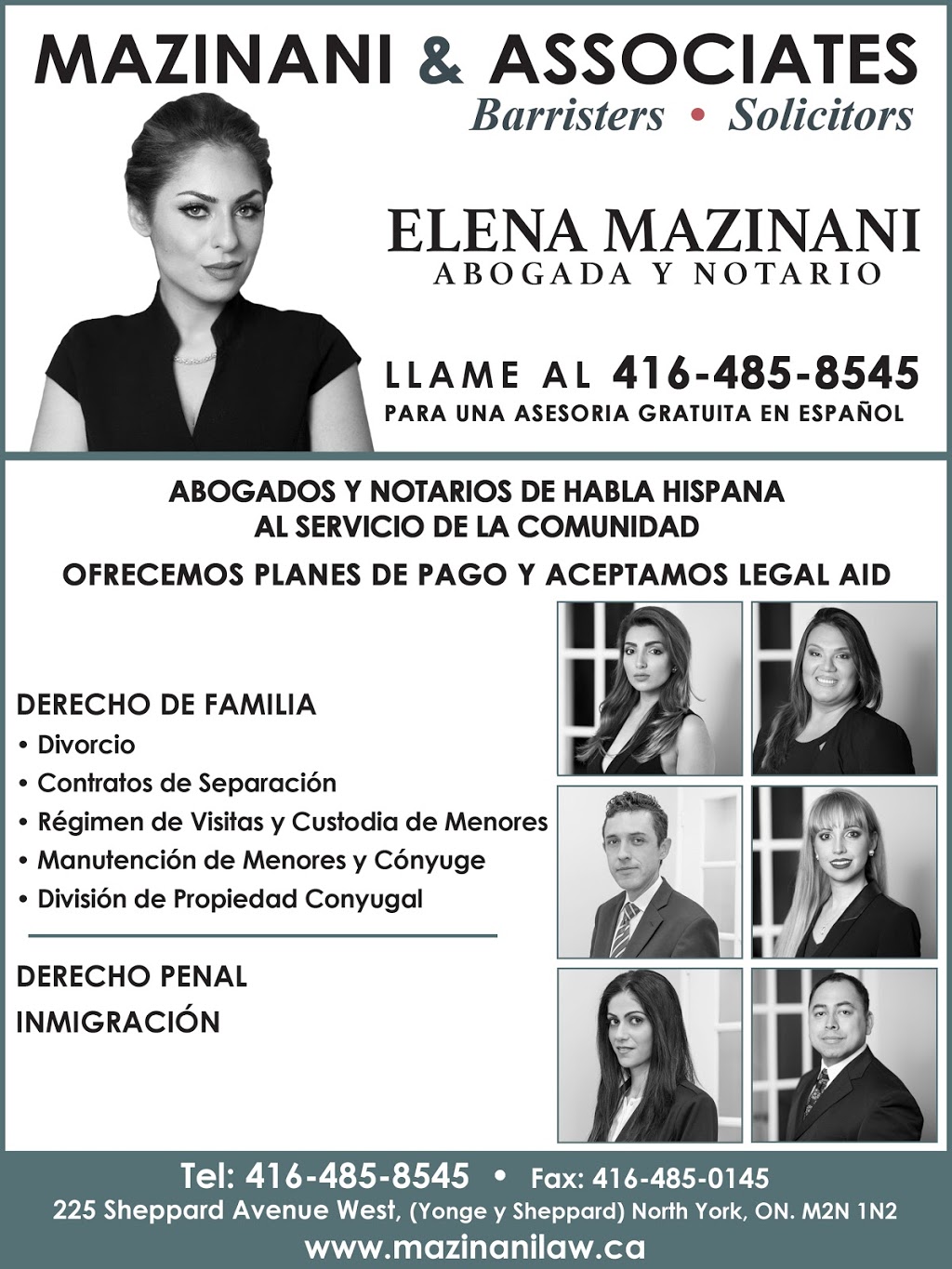 Mazinani and Associates Barristers and Solicitors | 225 Sheppard Ave W, North York, ON M2N 1N2, Canada | Phone: (416) 485-8545