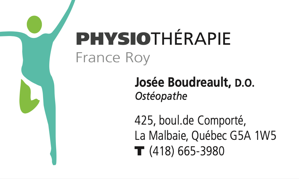 Josée Boudreault, Ostéopathe | 435 Bd de Comporté suite 120, La Malbaie, QC G5A 1W5, Canada | Phone: (418) 665-3980