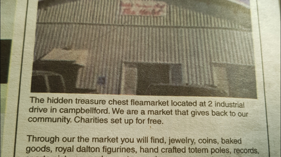 The Hidden Treasure Chest Flea Market | 2 Industrial Dr, Campbellford, ON K0L 1L0, Canada | Phone: (705) 854-0037