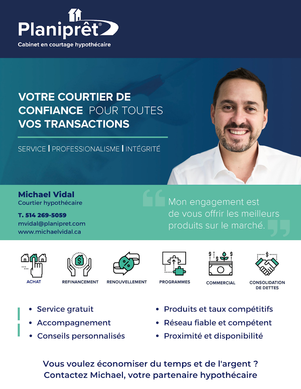 Courtier Hypothécaire Rosemont Michael Vidal Planiprêt | 3722 Rue Marius-Dufresne #4, Montréal, QC H1X 3L2, Canada | Phone: (514) 269-5059