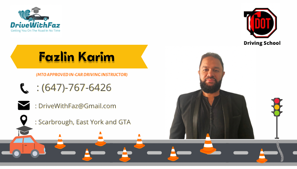 DriveWithFaz | 47 Thorncliffe Park Dr, Toronto, ON M4H 1J5, Canada | Phone: (647) 767-6426