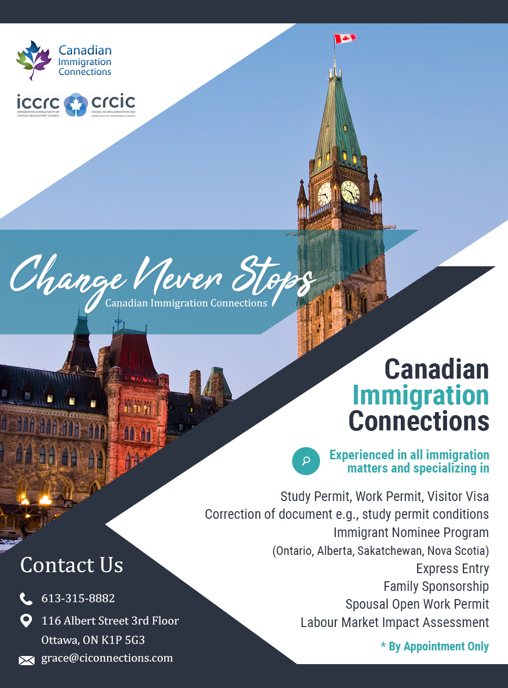 Canadian Immigration Connections | 9058 22 Avenue Southwest #101, Edmonton, AB T6X 1Z6, Canada | Phone: (780) 439-6700