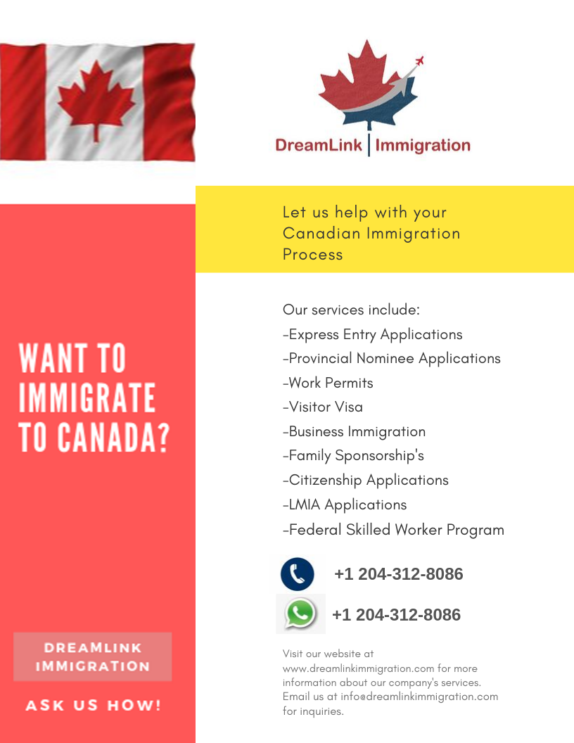 DreamLink Immigration Services | 162 Rowntree Ave, Winnipeg, MB R3Y 1S3, Canada | Phone: (204) 312-8086