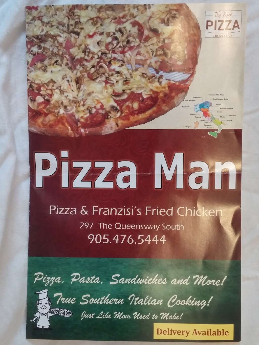 Franzisis Pizzaman | 297 The Queensway S, Keswick, ON L4P 2B5, Canada | Phone: (905) 476-5444