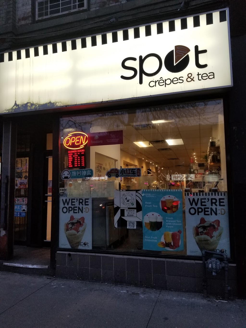 Spot Crepes & Tea | 385 Spadina Ave, Toronto, ON M5T 2G6, Canada | Phone: (647) 345-8018