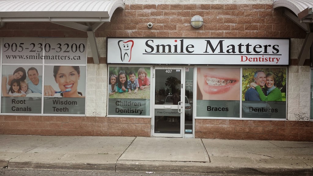 Smile Matters Dentistry | 40 Gillingham Dr #407, Brampton, ON L6X 4X7, Canada | Phone: (905) 230-3200