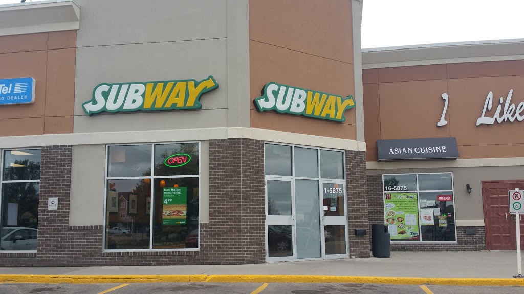 Subway | 5875 Rochdale Blvd, Regina, SK S4X 2P9, Canada | Phone: (306) 585-0403