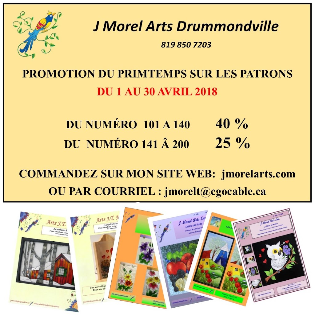 Cours de peinture vitrail, acrylique et tissus | 1295 Rue Chapdelaine, Saint-Charles-de-Drummond, QC J2C 7G8, Canada | Phone: (819) 850-7203