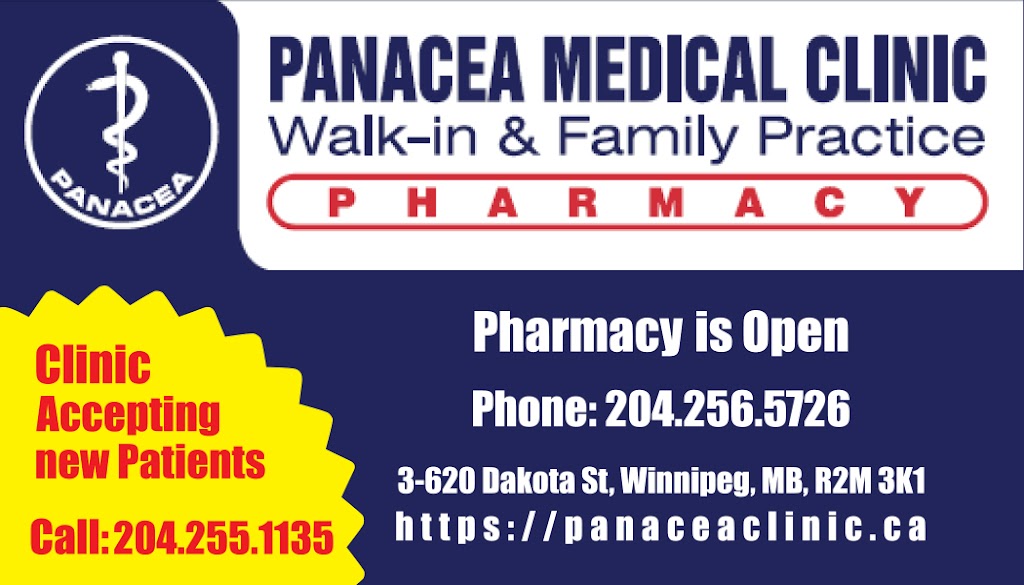 Panacea Medical Clinic & Pharmacy | 620 Dakota St #3, Winnipeg, MB R2M 3K1, Canada | Phone: (204) 256-5726