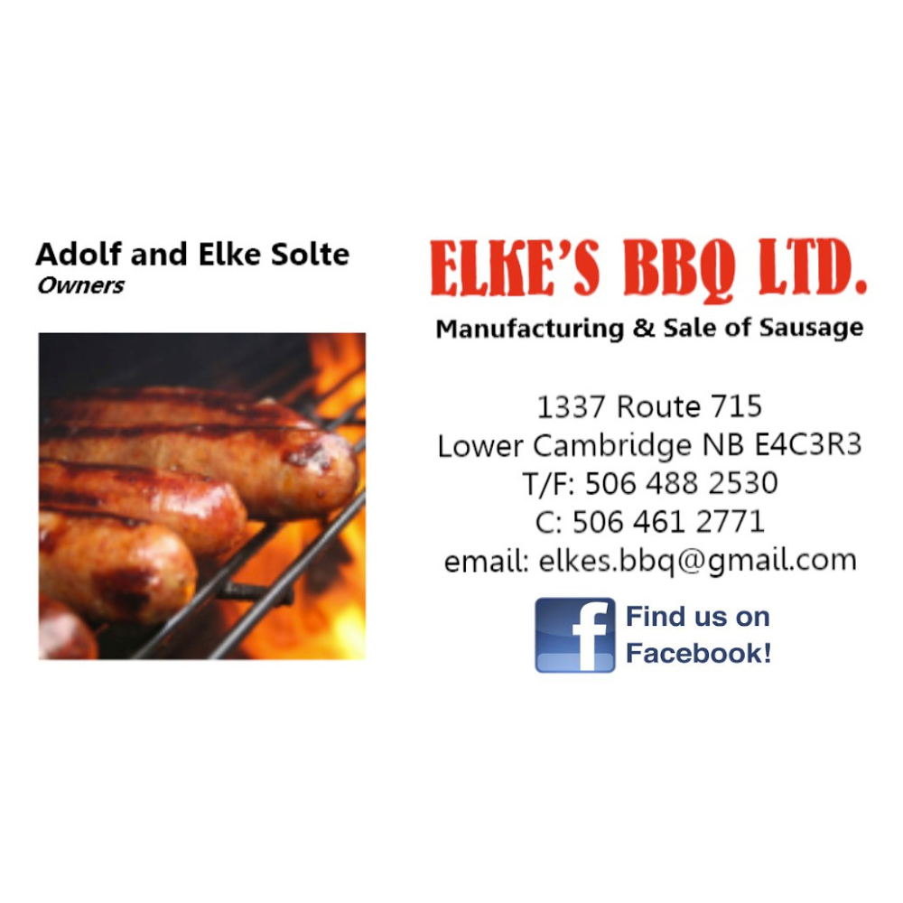 Elkes BBQ Ltd. | 1337 Route 715, Lower Cambridge, NB E4C 3R3, Canada | Phone: (506) 488-2530