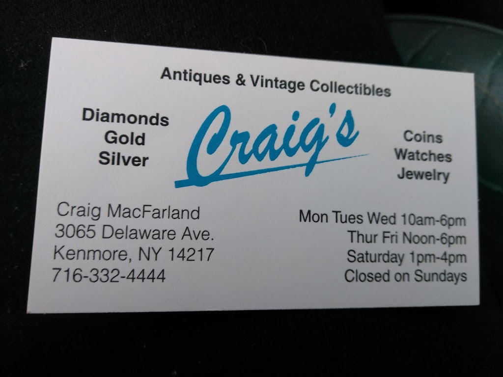 Craigs Gold and Silver | 3065 Delaware Ave, Buffalo, NY 14217, USA | Phone: (716) 332-4444