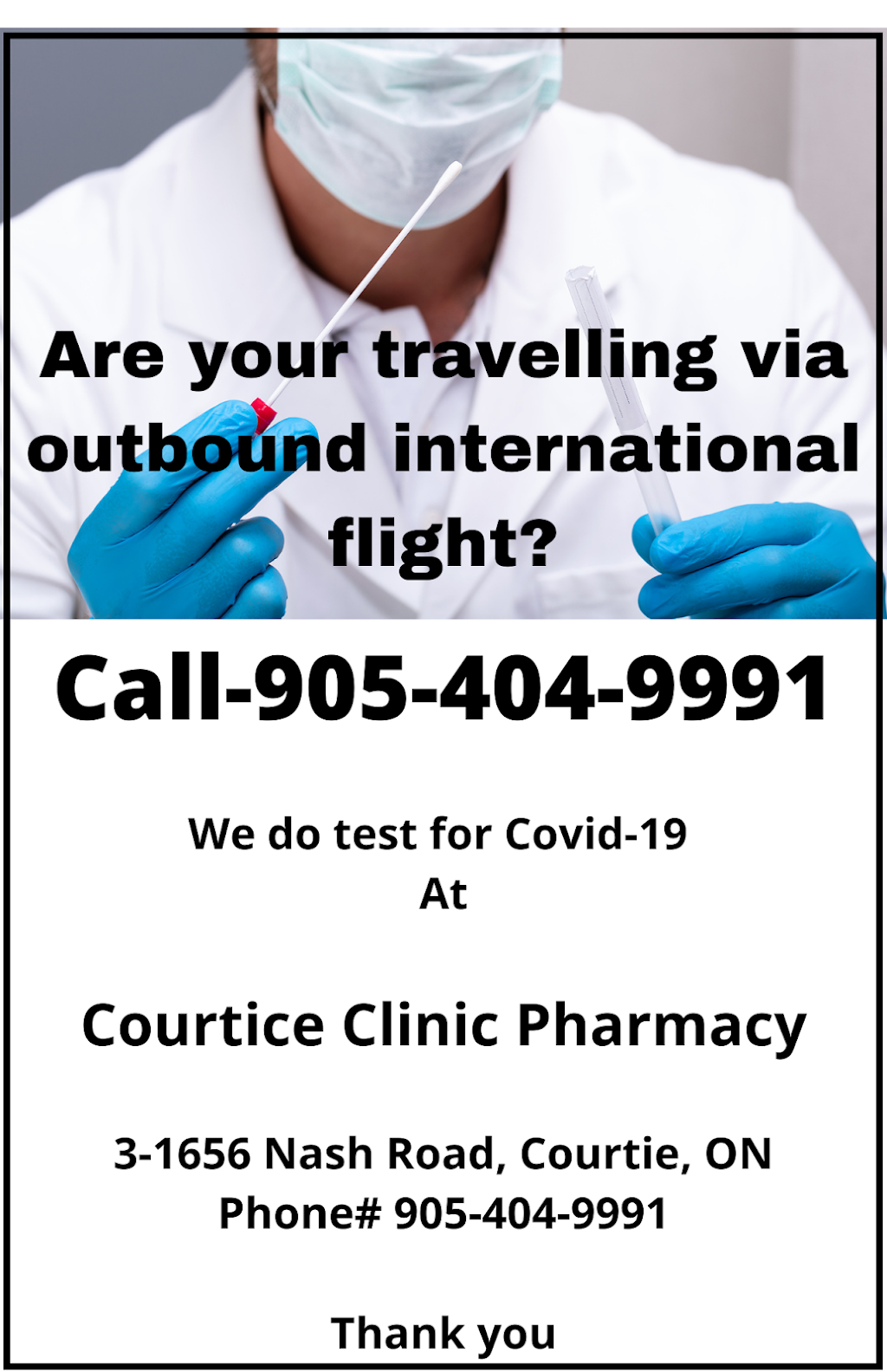 RT PCR Test for traveler | 1656 Nash Rd #3, Courtice, ON L1E 2Y4, Canada | Phone: (905) 404-9991