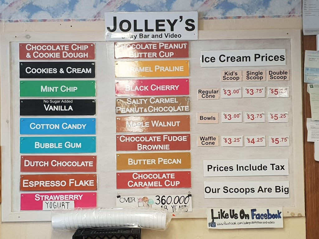 Jolleys Dairy Bar & Video | 23 Collingwood St, Flesherton, ON N0C 1E0, Canada | Phone: (519) 924-0230