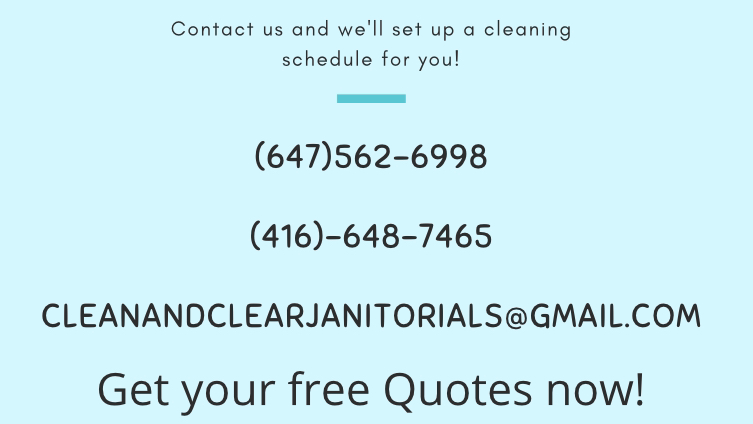 Clean and Clear Janitorial Services | 58 Festoon Pl, Brampton, ON L6T 4R4, Canada | Phone: (647) 562-6998